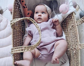 Musselin Baby Strampler, Baby Outfit, Baby Playsuit, Babyanzug, Musselin Strampler, Baby-Dusche, Baby-Kleidung, newborn Kleidung, Bio-Tuch