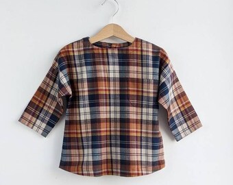 Flannel shirt for a boy | Cozy and warm shirt for a boy | Sizing from 1 to 10 y.o.