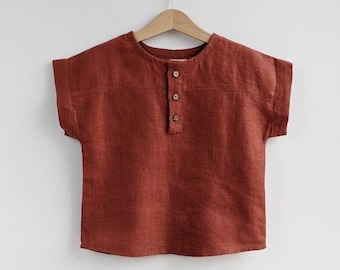 Linen t-shirt for a boy | 23 colours available | Sizing from 1 to 10 y.o.
