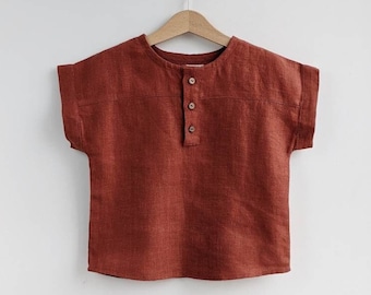 Linen t-shirt for a boy | 26 colours available | Sizing from 1 to 10 y.o.