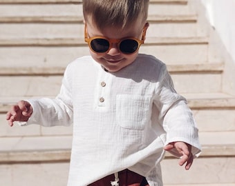 Muslin shirt for a boy | Sizing from 1 to 10 y.o.