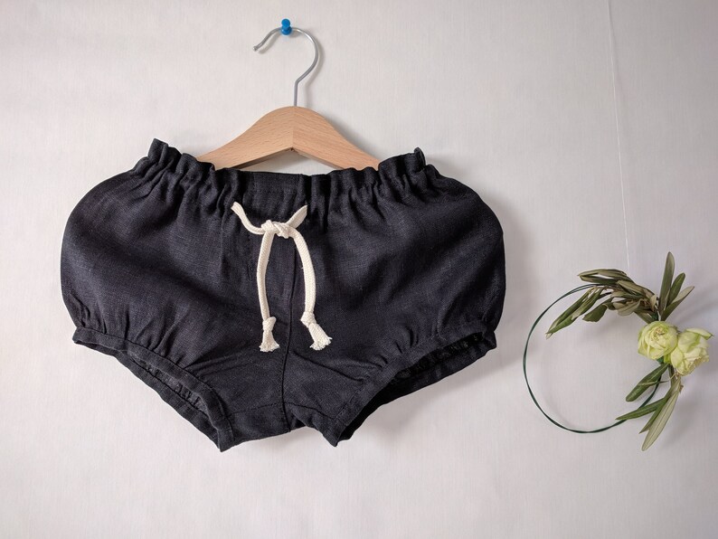 Shorts from natural linen for girl beach shorts for baby Etsy