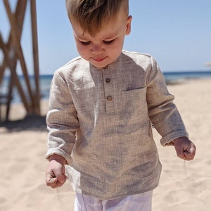 Linen shirt for a boy, differents size & colors image 7