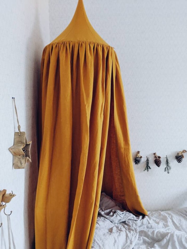 Bed Hanging Canopy & Leaf Play Mat Natural Linen 10 OFF Etsy