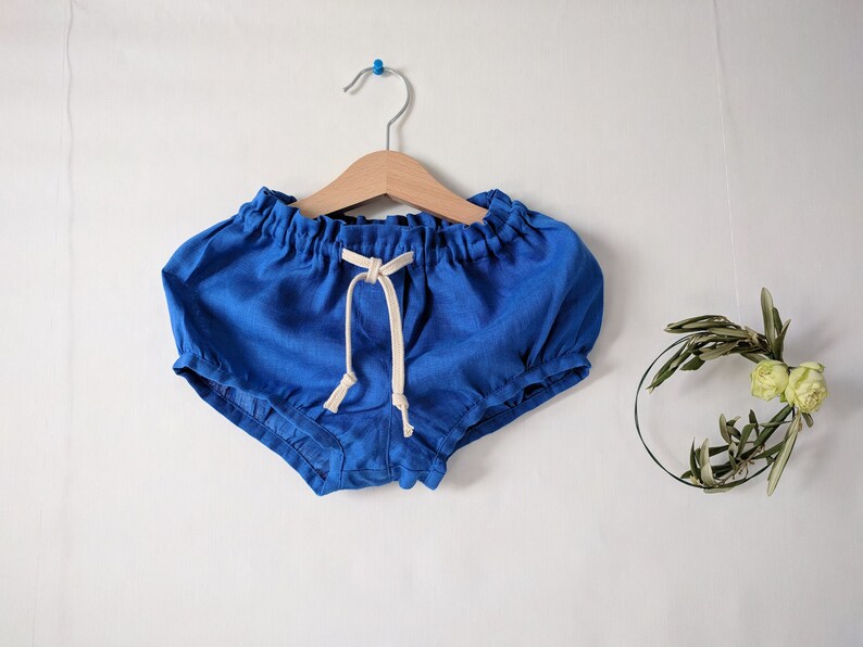 Shorts from natural linen for girl beach shorts for baby Etsy