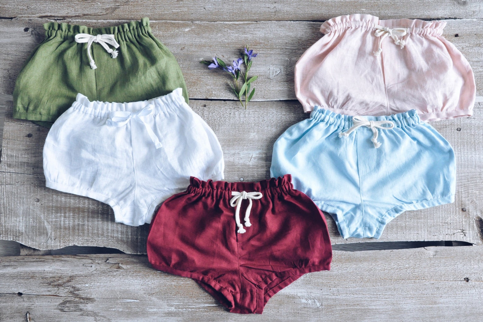 Shorts from natural linen for girl beach shorts for baby Etsy