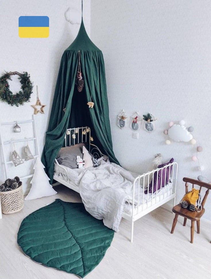 Green cheap bed canopy