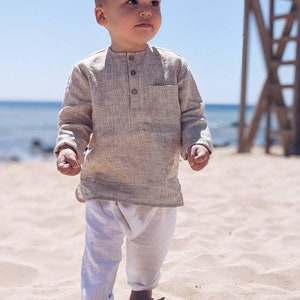 Linen shirt for a boy, differents size & colors image 2