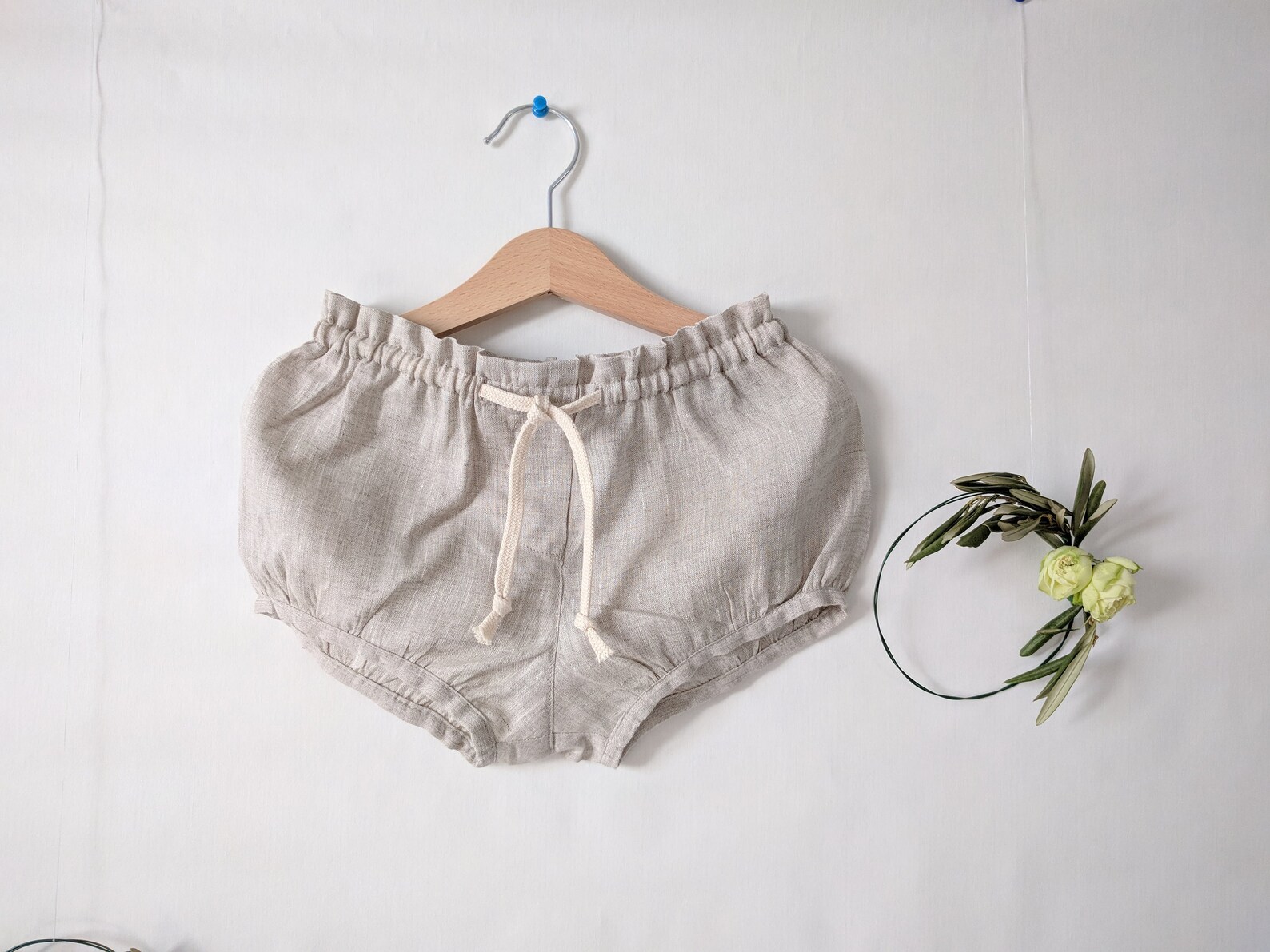 Shorts from natural linen for girl beach shorts for baby Etsy