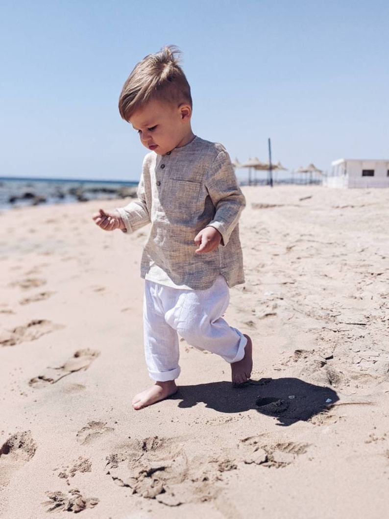 Linen shirt for a boy, differents size & colors image 3
