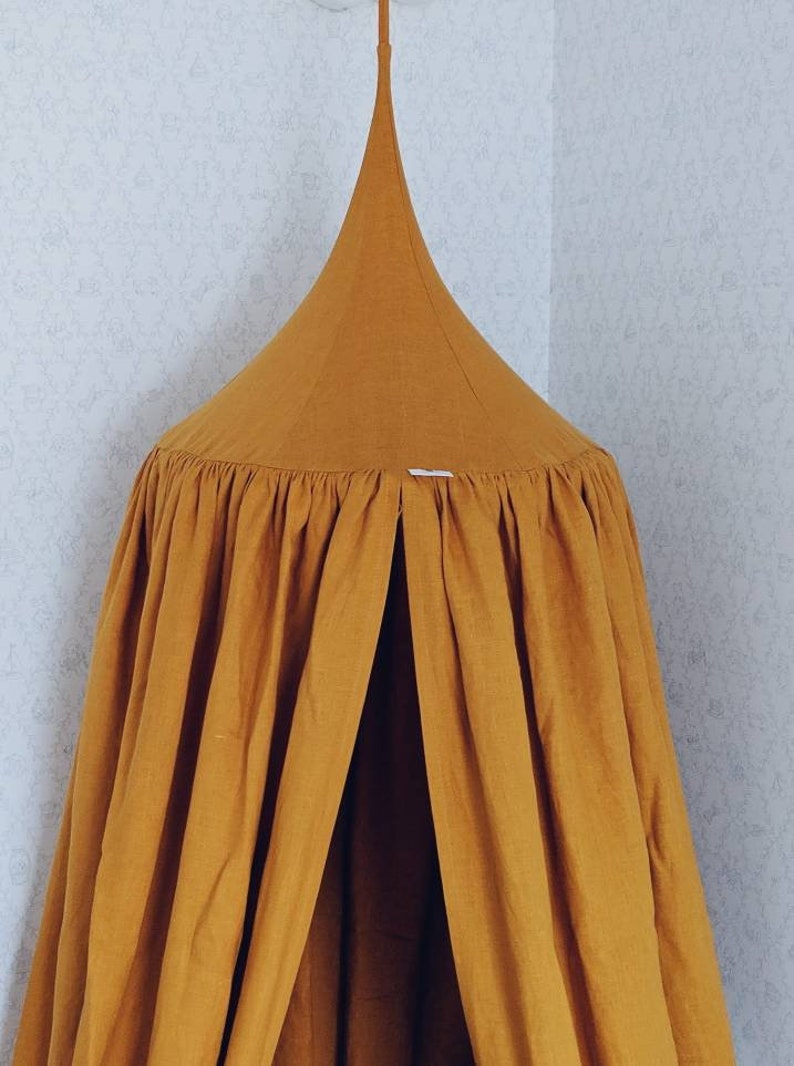 Bed Hanging Canopy & Leaf Play Mat Natural Linen 10 OFF Etsy