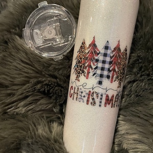 Holiday-Christmas Custom Glitter Tumbler / Glitter Tumbler / Custom Tumbler / Personalized Glitter Tumbler / 20oz Tumbler / 30oz Tumbler
