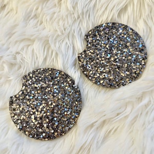 Car Glitter Coaster, car coaster, Glitter car coaster set, Glitter car accessories, Car accessories, Glitter cup holder, Resin coaster