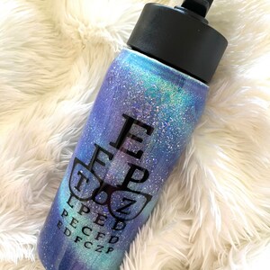 Eye Care/ Vision Custom Glitter Tumbler / Glitter Tumbler / Custom Tumbler / Personalized Glitter Tumbler / 20oz Tumbler / 30oz Tumbler