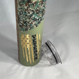 Army Custom Glitter Tumbler / Glitter Tumbler / Custom Tumbler / Personalized Glitter Tumbler / 20oz Tumbler / 30oz Tumbler