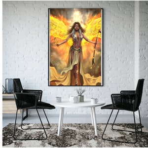 Egyptian Goddess Art Print, Black Woman Art, Goddess Maat Art Print, Fantasy Art, Black Artwork Poster image 5