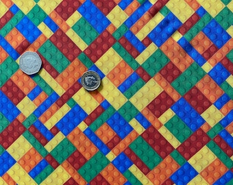 Lego Fabric Etsy