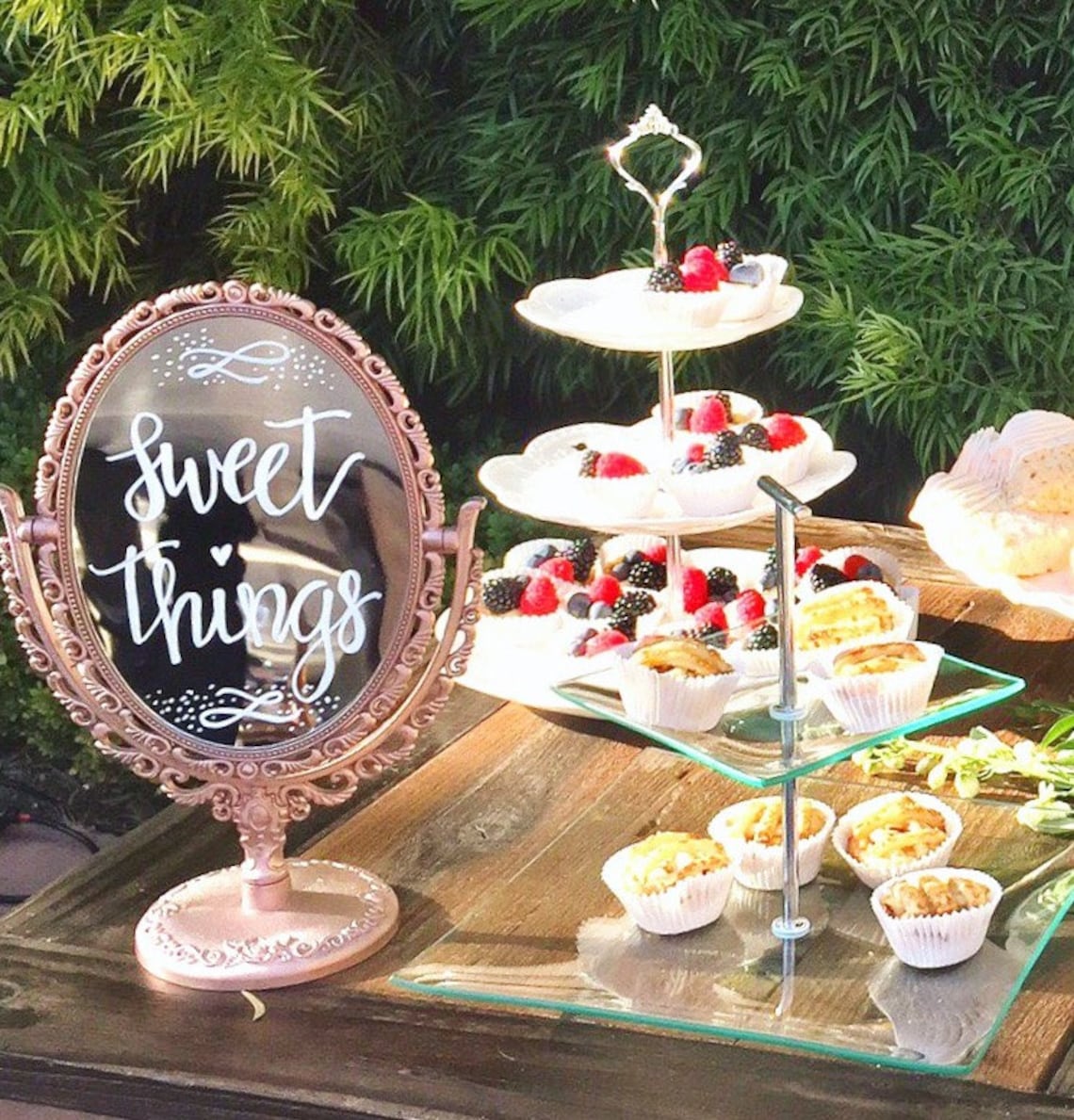Handmade Vintage Rose Gold Vanity DoubleSided Table Mirror / Etsy