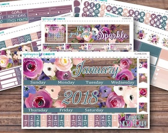 January Monthly "Bliss" Kit | Winter Planner Stickers | ECLP | Happy Planner | Recollections Planner | Monthly Planner Stickers