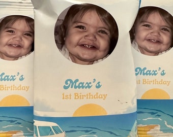 Custom Filled Chip bag With Picture For Birthday Wedding Bachelorette Party And Corporate Marketing Event Personalized Chip Bag Any theme
