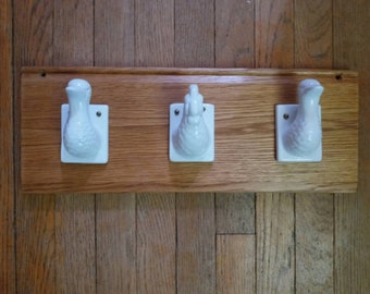 Bird Bust Coatrack - Upcycled/Repurposed Materials