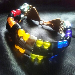 Quadruple Pride - 4 Strand Semiprecious Gemstone Rainbow Bracelet