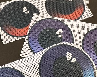 LARGE Waterproof Vinyl Fursuit Eye Mesh Round Pupils