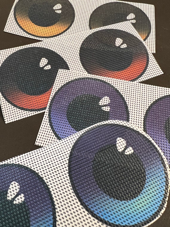 LARGE Waterproof Vinyl Fursuit Eye Mesh Round Pupils Etsy