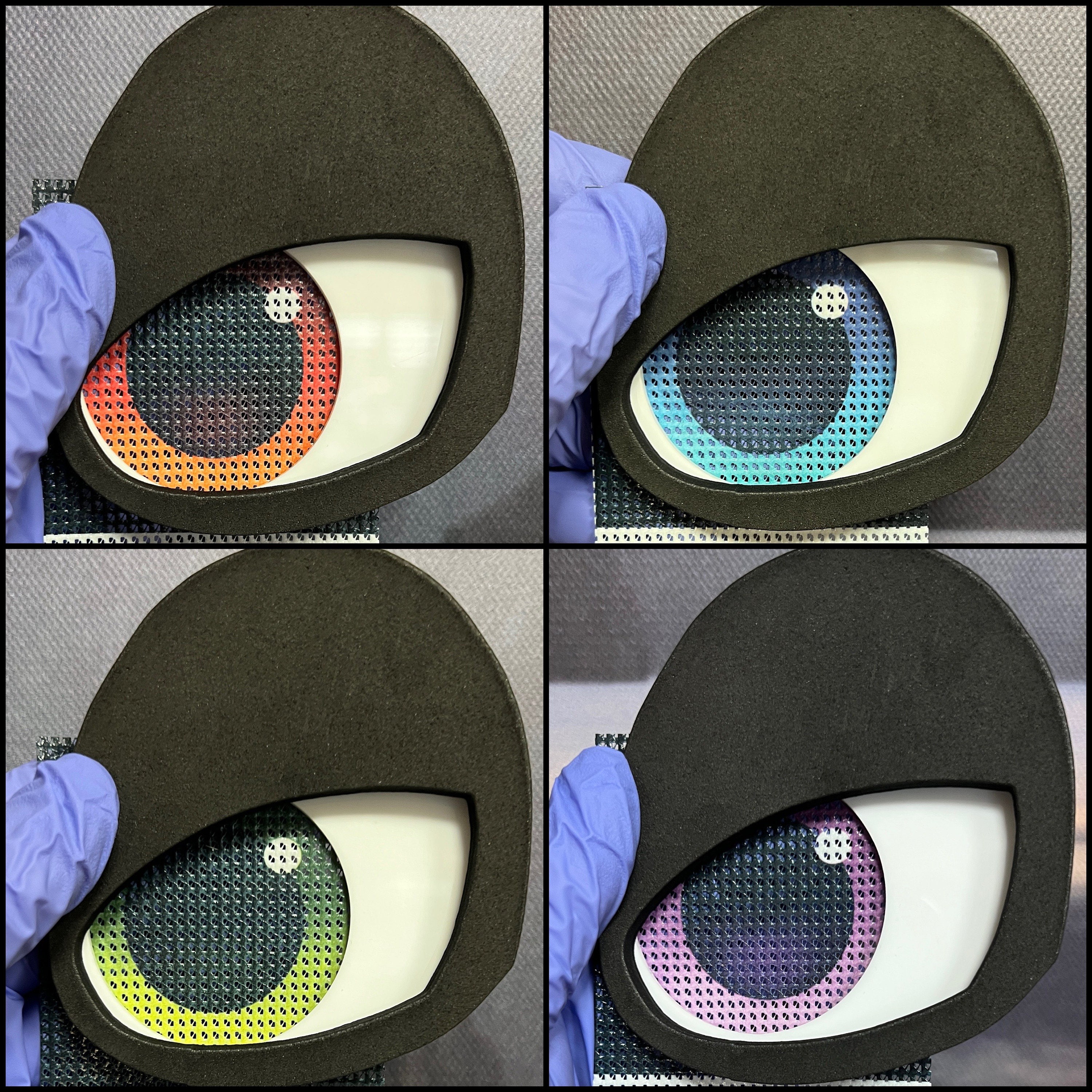 Laser Cut Acrylic Fursuit Eyes Kit - Comes With Round Pupil Mesh and ...