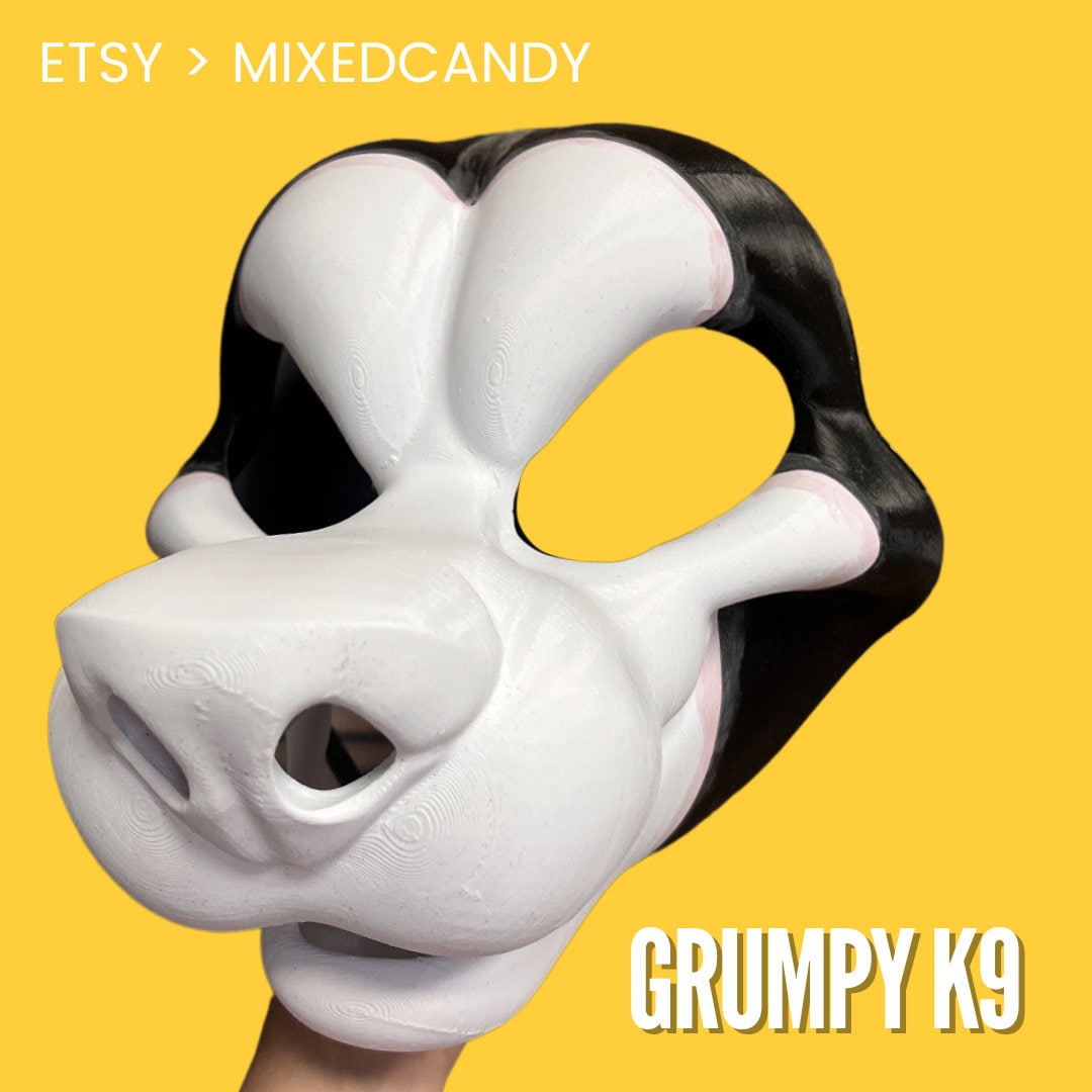 3D Printed Grumpy K9 Fursuit Head - Etsy