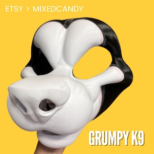 3D Printed Grumpy K9 Fursuit Head