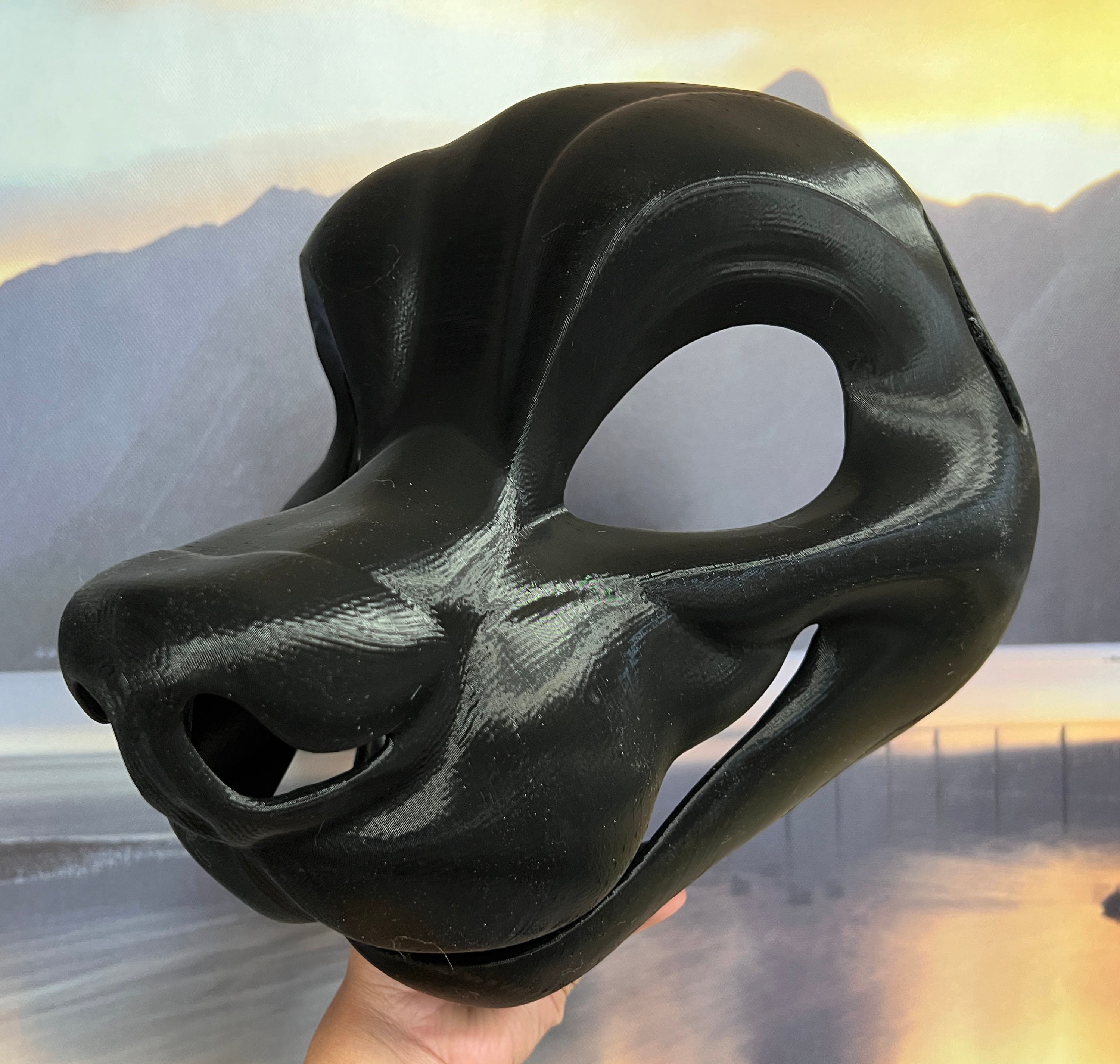 3D Printed Grumpy Hyena DIY Fursuit Head by Mixedcandy Etsy Singapore