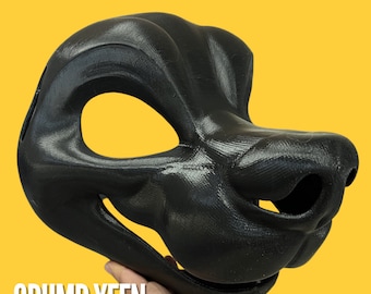 3D Printed Grumpy Hyena DIY Fursuit Head by Mixedcandy