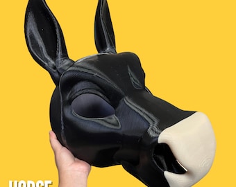 3D Printed Horse DIY Fursuit Head by Mixedcandy *TPU Ear Tips*
