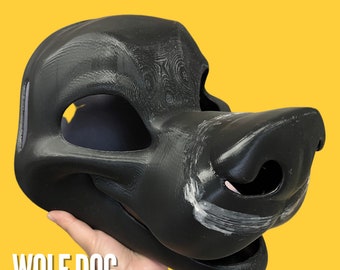 3D Printed Wolf Dog DIY Fursuit Head by Mixedcandy