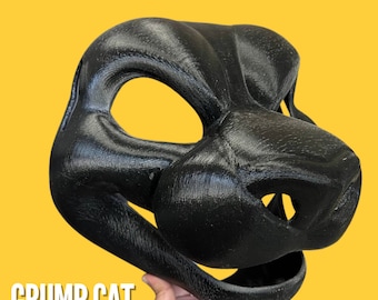 3D Printed Grumpy Feline DIY Fursuit Head by Mixedcandy