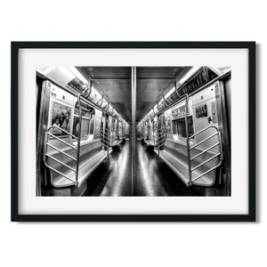 NYC subway N train 2016 - New York Architecture Black and White Fine Art Print, New Yorker Wall Art