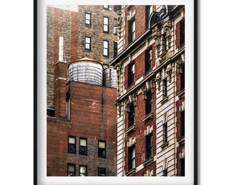 Hell's Kitchen Water Tower Print, New York City Architecture Photography, New York Wall Art