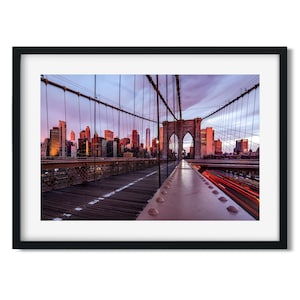 Brooklyn Bridge at sunrise 2023 - New York City Photography Color Original Art Print, New Yorker Wall Art