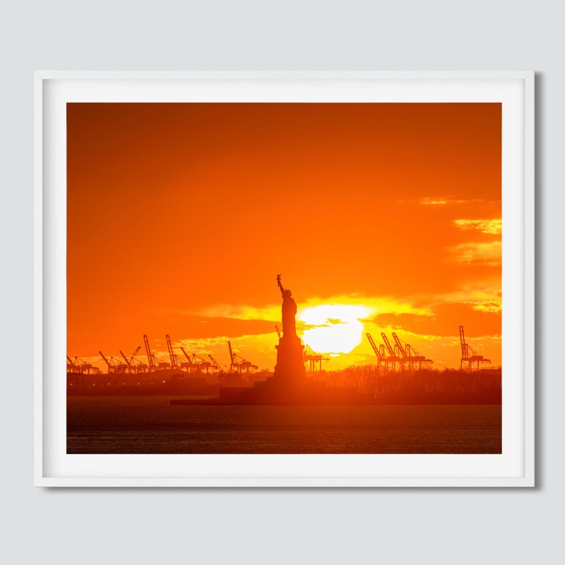 Statue of Liberty at Sunset 2023 New York City Photography Color