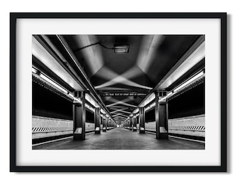 York Street Subway 2016 - New York Architecture Black and White Fine Art Print, New Yorker Wall Art