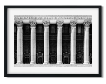 General US Post Office, Midtown Manhattan 2016 - New York Architecture Black and White Fine Art Print, New Yorker Wall Art