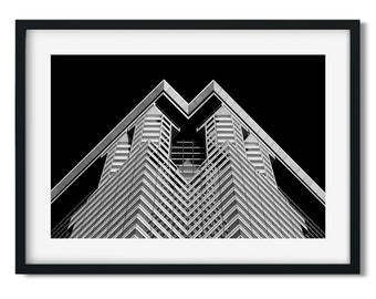 60 Wall Street Lower Manhattan - New York Architecture Black and White Fine Art Print, New Yorker Wall Art