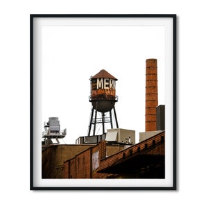 Watertoren in Greenpoint, Brooklyn 2023 - New York City Photography Fine Art Print in kleur, New Yorker Wall Art