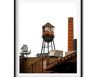 Greenpoint, Brooklyn Water Tower Print, New York City Architecture Photography, New York Wall Art