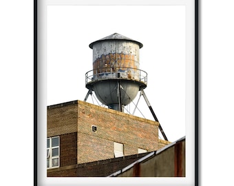 Water Tower in Navy Yard Brooklyn 2023 - New York City Photography Color Fine Art Print, New Yorker Wall Art