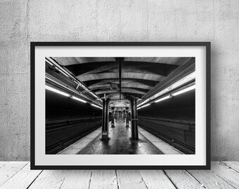 Jay Street Metro Tech Subway Brooklyn - New York Photography, Black and White, Architecture, Wall Art, Fine Art Print, Urban Art, Home Decor