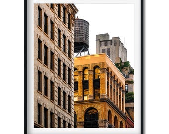 Greenwich Village Water Tower Print, New York City Architecture Photography, New York Wall Art