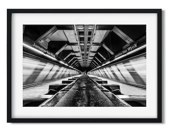 Jamaica-Van Wyck Subway Station 2016 - New York Architecture Black and White Fine Art Print, New Yorker Wall Art