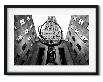 Rockefeller Center - New York Architecture Black and White Fine Art Print, New Yorker Wall Art